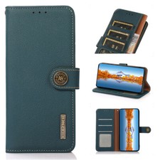 Colorful Genuine Cowhide Leather Flip Case for Samsung Galaxy