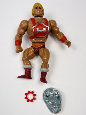 VTG 1984 MATTEL Masters of the Universe Thunder Punch He-Man w/ Shield & Ammo