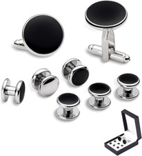 316L Stainless Steel Cufflinks Shirt Studs Business Wedding Gifts for Men