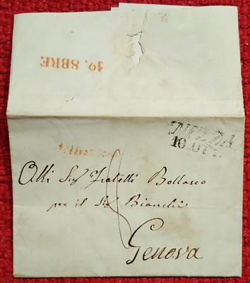 C1384-KINGDOM OF SARDINIA, PREF., FROM NICE TO GENOA, ON OIL AND SOAP, 1845
