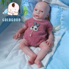 18.5" 3KG Handmade Girl - Full Platinum Silicone Newborn Realistic Baby Doll -