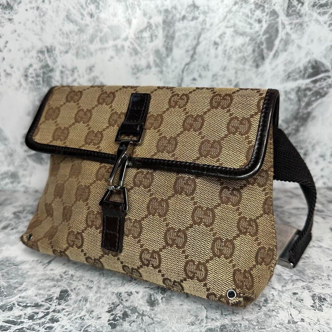 GUCCI Canvas Waist Pouch Body Bag Shoulder 250216 jpn | eBay GUCCI Canvas Waist Pouch Body Bag Shoulder 250216 jpn | eBay