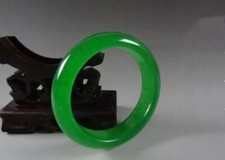 Beautiful Natural 56-62mm Green Jade Jadeite Gemstone Bangle Bracelet Jewelry