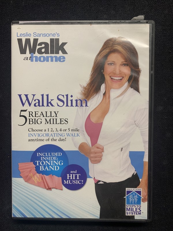 Leslie Sansone: Walk Slim - 5 Really Big Miles (DVD, 2011) With Toning Band