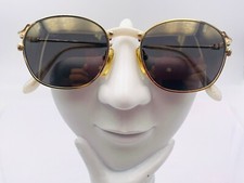 Vintage Liz Claiborne 10522 Gold Pearl Metal Oval Sunglasses Frames Korea