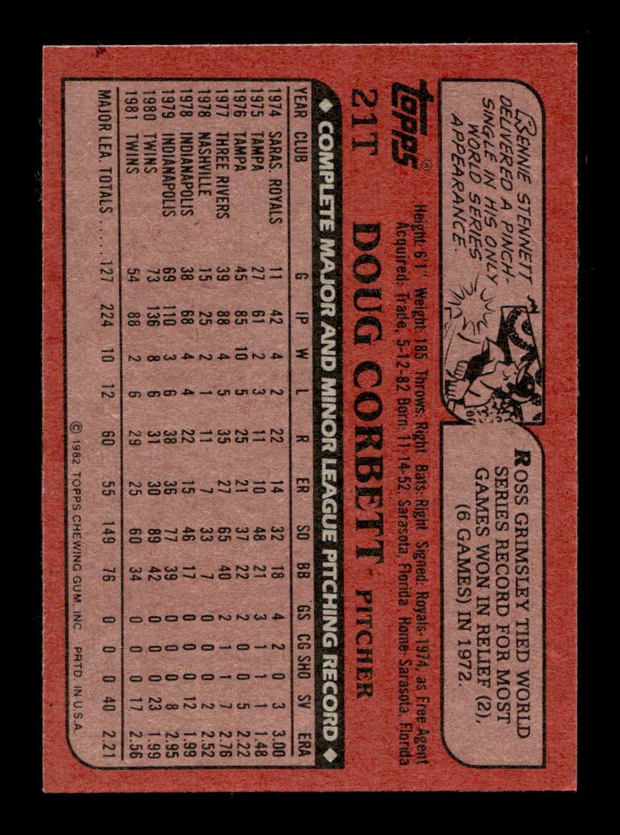 1982 Topps Traded 1-132 EX-MT/NM Pick From List All PICTURED - Picture 181 of 501