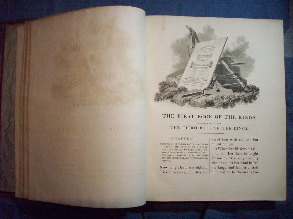 MACKLIN BIBLE 1800 VOL 17 King James 1611 ENGRAVINGS ILLUSTRATED GOLD
