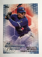 2018 Topps International Affair Blue Parallel Gift Ngoepe Blue Jays IA37