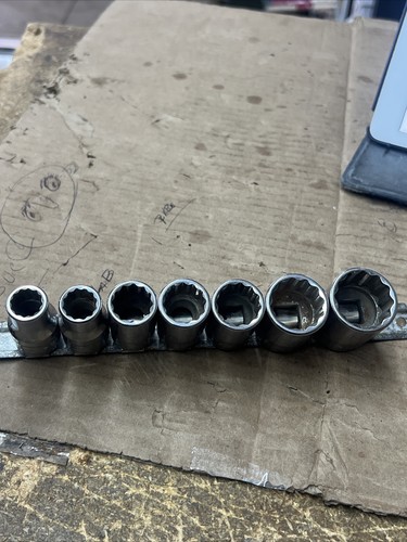 Snap-on Tools 7 pc 1/2" Drive METRIC 12 Point Shallow Socket Set 313SWMYA - Picture 3 of 3