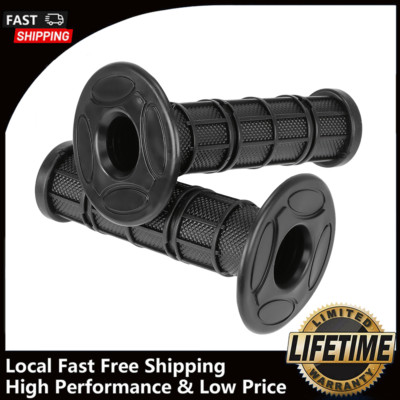 2 Soft Rubber 7/8'' & 1'' Handlebar Hand Grips Universal Fit Dirt Bike Motorcycle