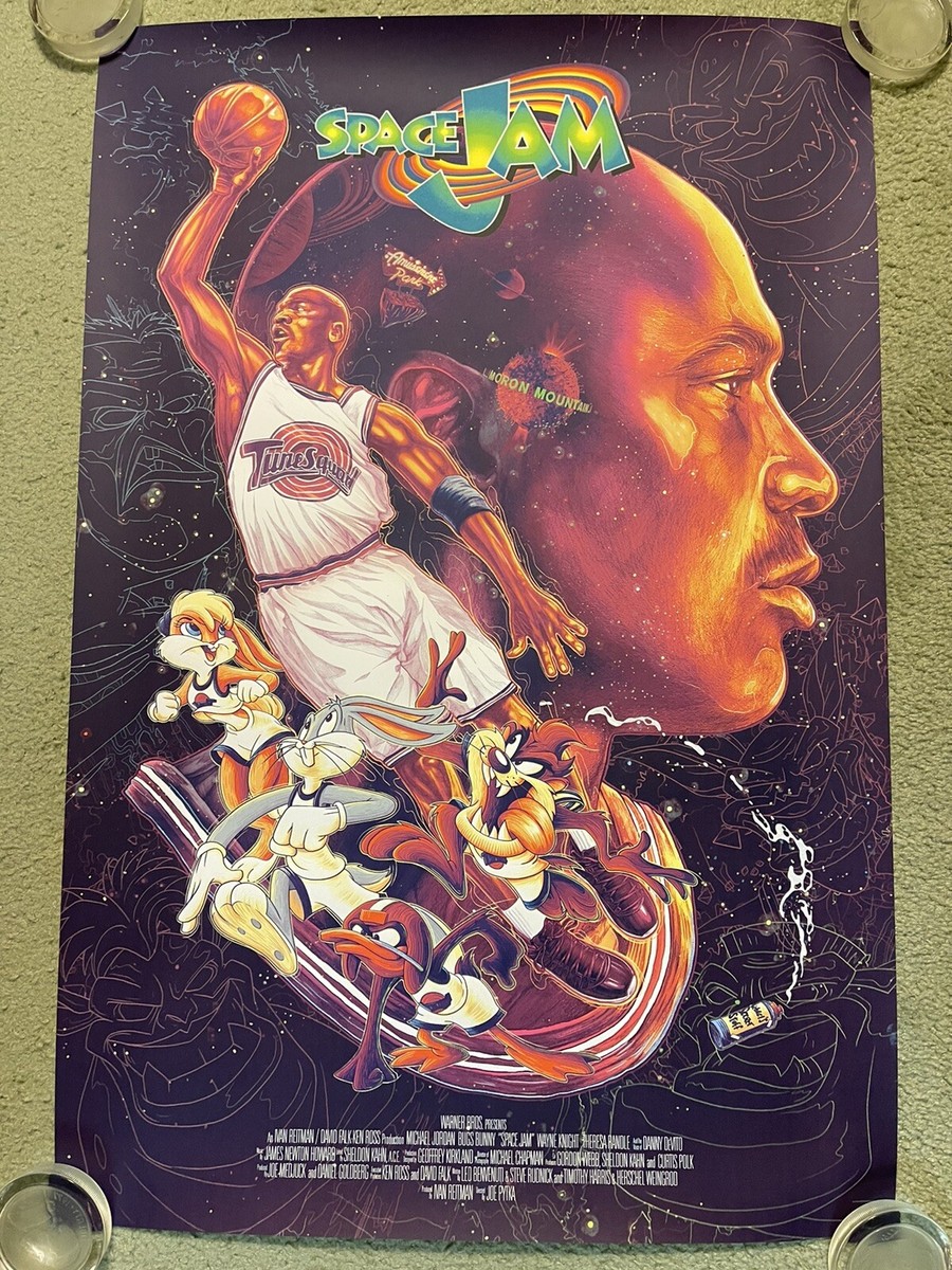 Space Jam Michael Jordan Looney Tunes Movie Art Print Poster Mondo