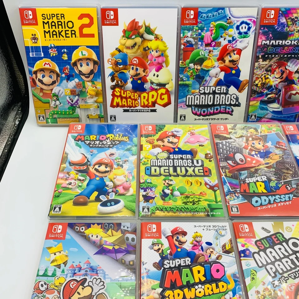 Nintendo Switch Video Game Super Mario Series 17 Type Choice Japan Tested w/Case - Image 4 of 4