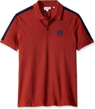 Lacoste S/S Mini Pique Stretch Stripe Sleeve Slim Stretch FIT Polo Brown 120