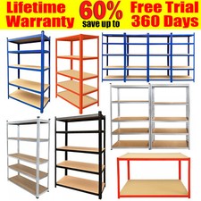 5 Tier Heavy Duty Warehouse Racking Garage Shelving Storage Shelves Metal Shelf