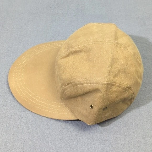 Filson VTG Hat Adult M Brown Waxed Canvas Tin Cloth Long Wide Duck Bill USA Made - Image 2 of 4