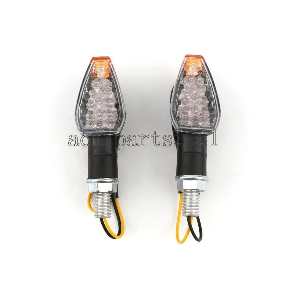 3.5" Mini Plastic LED Turn Signals Amber for Suzuki GS 250 400 500 550 1000 1100 — 第 3/4 张图片