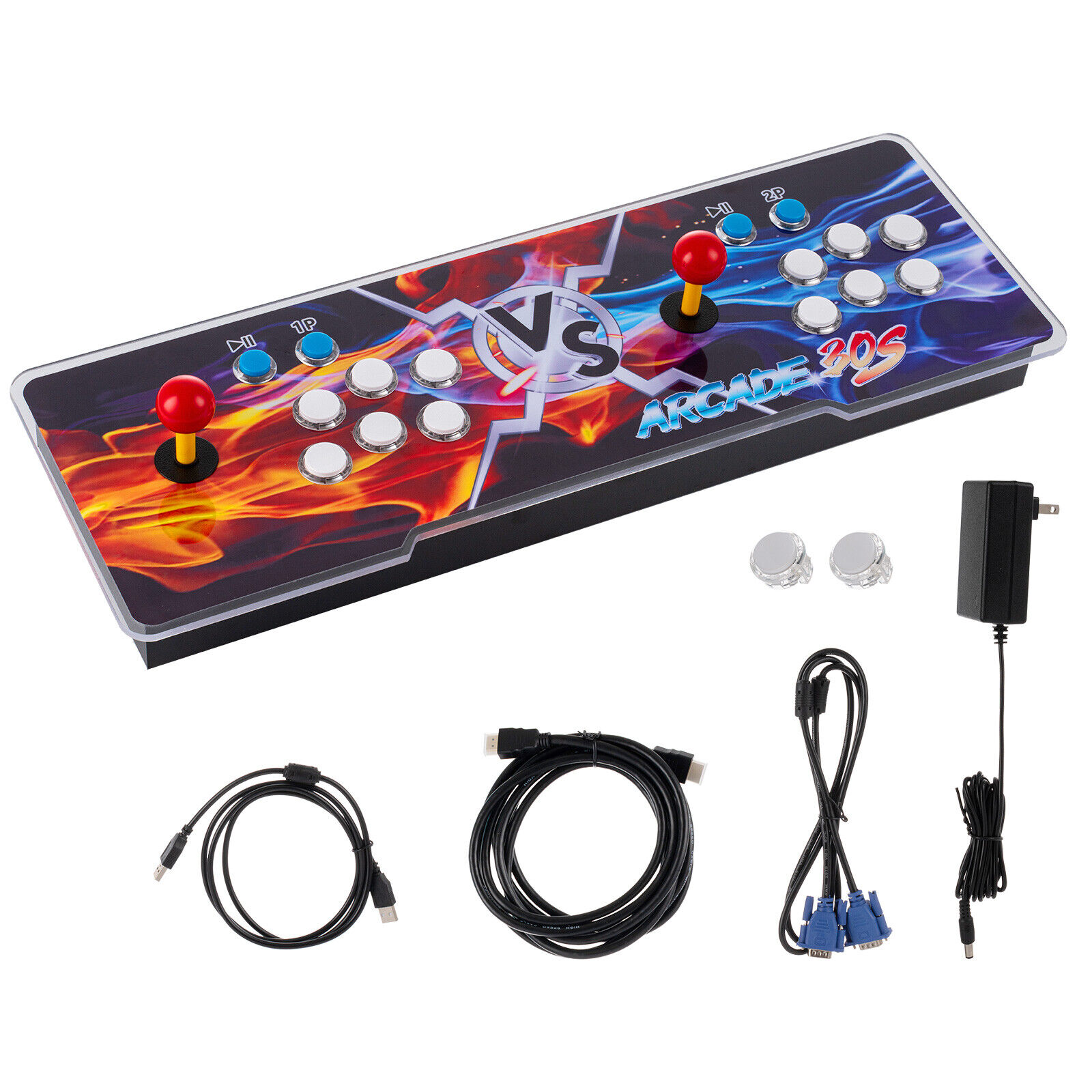 TOJASDN 10000 Games in 1 Arcade Game Console ，Pandora Box 3D Double  Stick，WiFi Function to Add More Games，Retro Game Machine for PC & Projector  