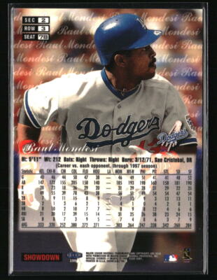 Raul Mondesi 1998 Flair Showcase Row 3 #78 Baseball Card | eBay