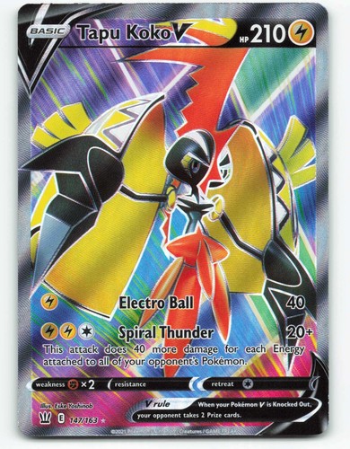 Tapu Koko VMAX - 51/163 - Ultra Rare - Battle Styles - Pokemon TCG | eBay