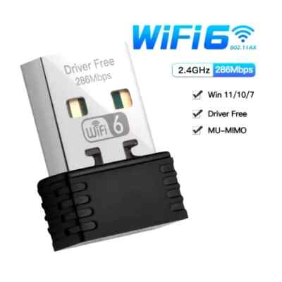 2860Mbps Wireless USB WiFi Adapter Dongle LAN 802.11/b/g/n 2,4Ghz Laptop PC NEU