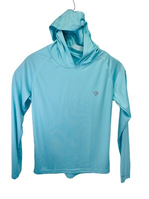 Naviskin  Womans Sz Medium Aqua Pullover Fishing Hoodie Shirt (L22) NW/OTs