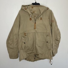 Fjallraven Iceland Anorak Women Xs Khaki Oversized Pullover Jacket Hood G-1000