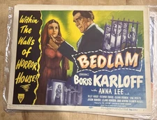 Bedlam 1946 Lobby Card Boris Karloff