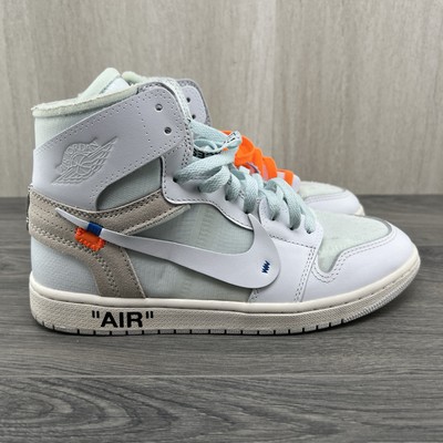 Air Jordan 1 x Off White NRG Euro Size 10 Mens White Sneakers | eBay