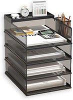 Stapelbare Briefablage Mit 5 Ebenen, BüRo-Schreibtisch, Papier-Organizer
