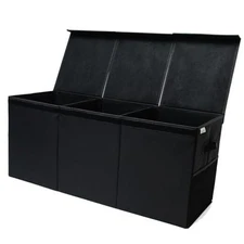 Extra Large Toy Storage Organizer with Lid - Sturdy, Collapsible Toy Black