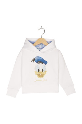 MonnaLisa Pullover Hoodie Donald Duck Gr. EU 92 Weiß Mädchen Neu