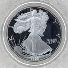 1990-S Proof American Silver Eagle Dollar US Mint $1 with Capsule