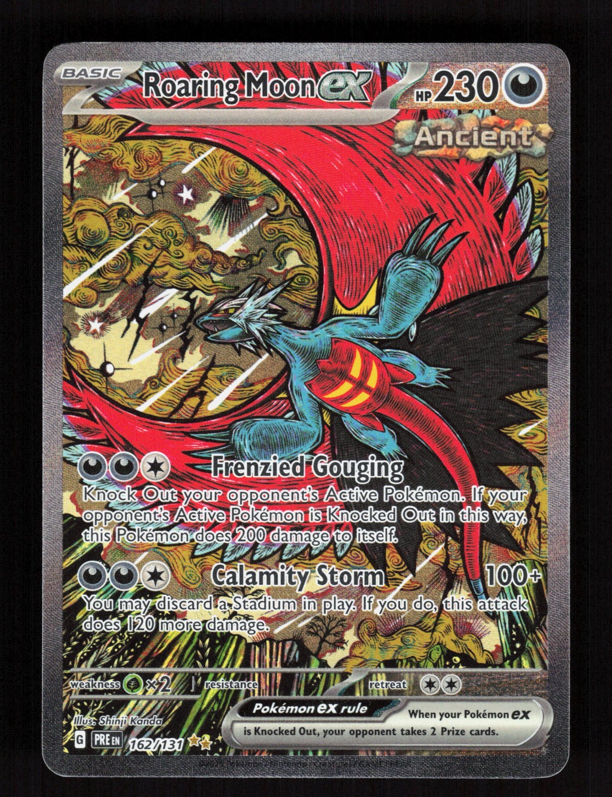 Roaring Moon ex - 162/131 - Pokemon Prismatic Evolutions Special Illustration NM