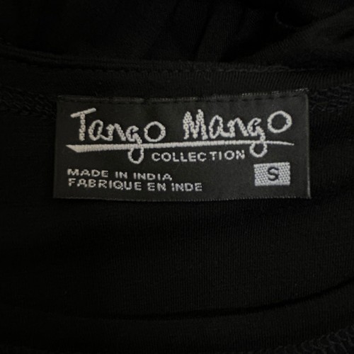 Tango Mango Jersey Knit Ruffled Dress Size S Black Day to Night NWT - Picture 6 of 7