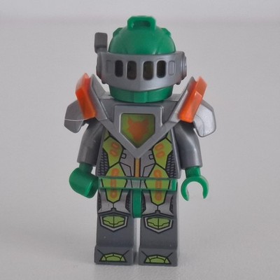 Lego Minifigur-Nexo Ritter-Aron Fox-flaches silbernes Visier und Rüstung (nex025)