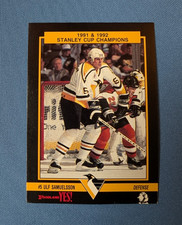 1991-92 Stanley Cup Champs Pgh Penguins Trading Card ULF SAMUELSSON #5 police