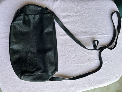 Vintage Carlos Falchi Bag Black Leather Large Crossbody Shoulder Bag