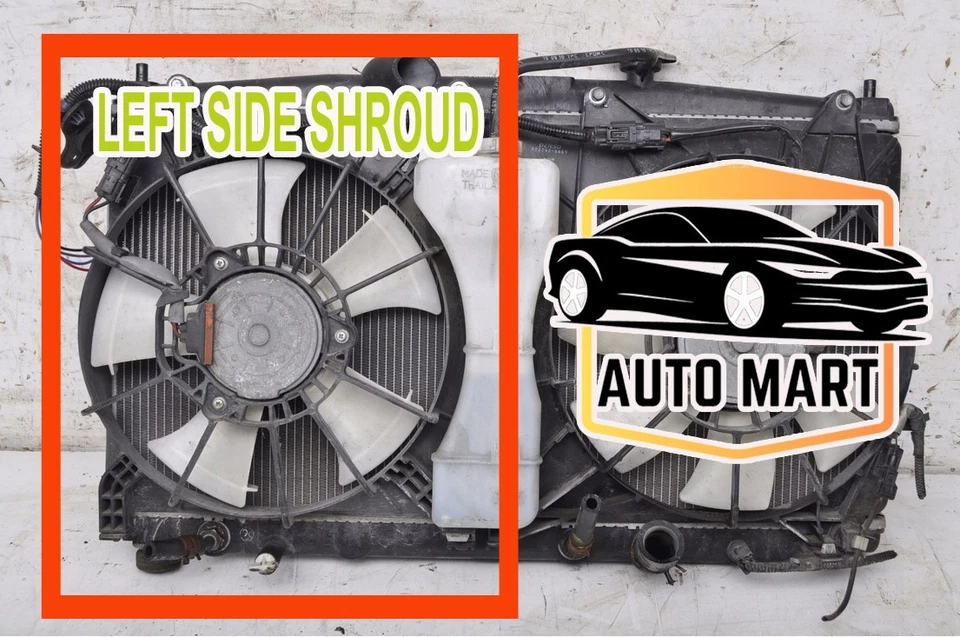HONDA CRZ BASE EX M/T A/T RADIATOR COOLING FAN ASSEMBLY LEFT SIDE SHROUD - Image 2 of 4