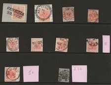 Austria + Lombardia nr 3+ 2 na jednym arkuszu, 10 znaczków