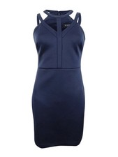 GUESS Women's Caged Scuba Bodycon Dress (2, Navy)
