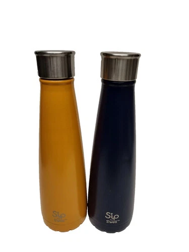 Pair of 15oz Sip by Swell Stainless Steel Water Bottle Yellow & Blue