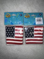 Kids USA Flag Wristbands Set of 2 Ages 3 Patriotic Sweatbands New