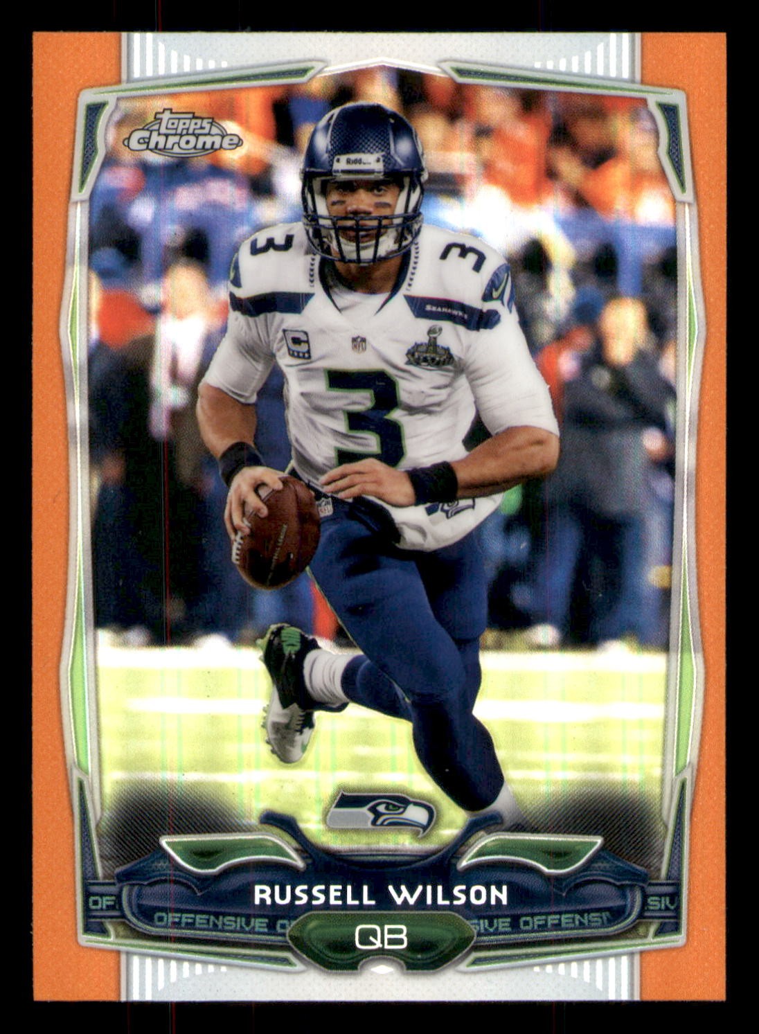 2014 Topps Chrome #102 Russell Wilson Orange Refractors