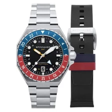 Spinnaker Dumas GMT Automatic Blue & Red  / Stainless Steel | Black Dial Stainle