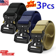 3PCS Tactical Belt Military Quick Release Nylon Waist Belt Outdoor Duty Work