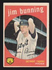 JIM BUNNING tigers 1959 TOPPS #149 VG-EX 