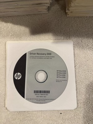 HP Driver Recovery DVD Windows 8 Elite 8300 8380 Pro 6300 6380