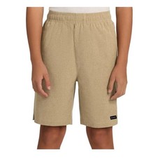 Billabong Boys Girls Shorts Tan Hybrid Pockets Stretch Elastic Waist