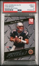 2003 DONRUSS ELITE MASKS OF STEEL #MS-5 TOM BRADY /400 PSA 9 Game Used Facemask