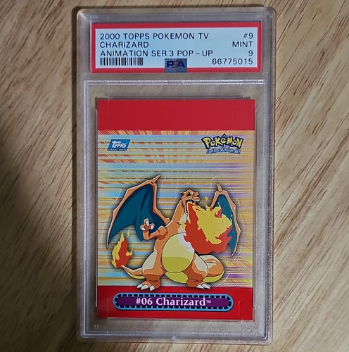 Topps 2000 Pokemon TV Animation Series 3 Pop-Up Charizard #9 PSA 9 Cert 66775015